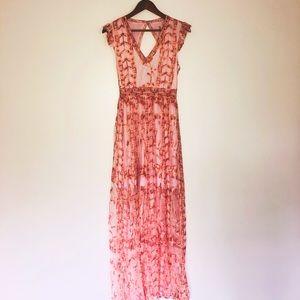 A long peach dress (worn once)